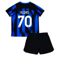 Inter Milan Alexis Sanchez #70 Hemmaställ Barn 2023-24 Korta ärmar (+ Korta byxor)